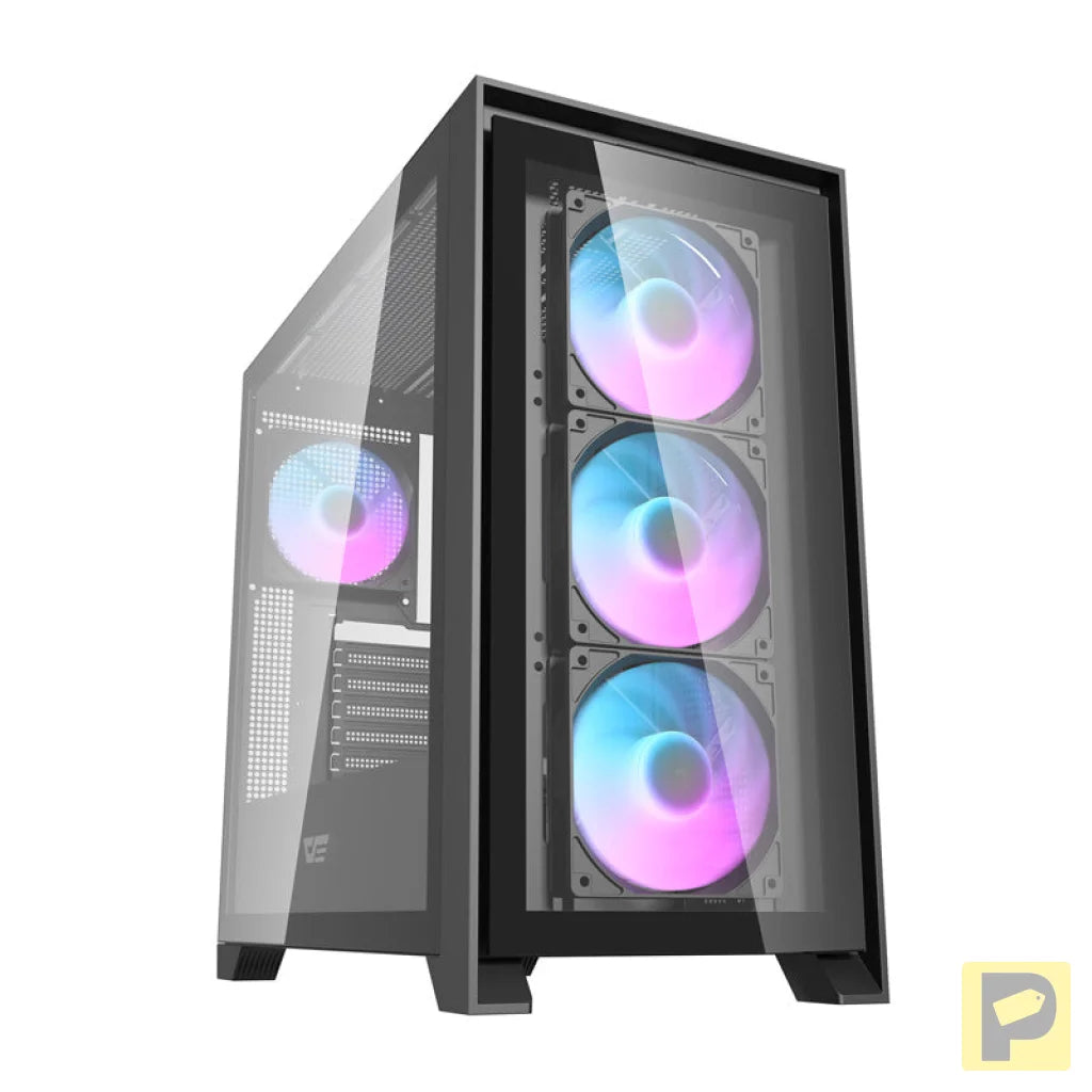Darkflash DRX90 glass computer case (black)