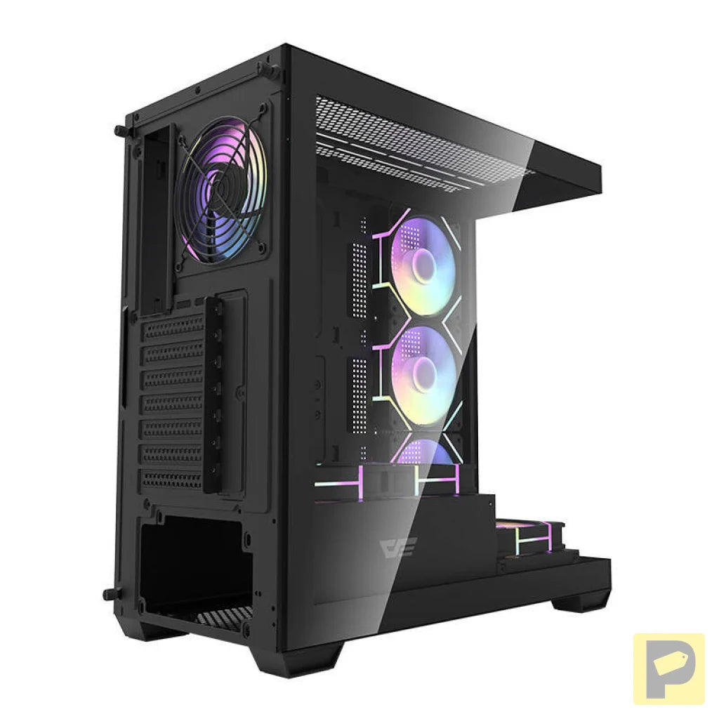 Darkflash DS900 computer case (black) + 7 ARGB fans