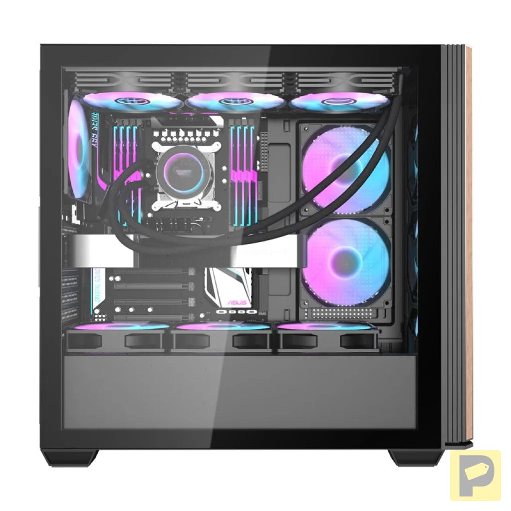 Darkflash DS900WS computer case (black) + 4 fans
