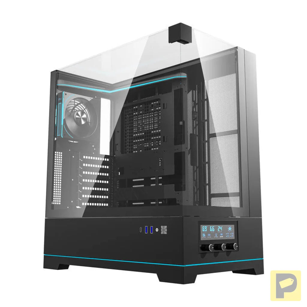 Darkflash DY450 PRO computer case (black) + 1 fan