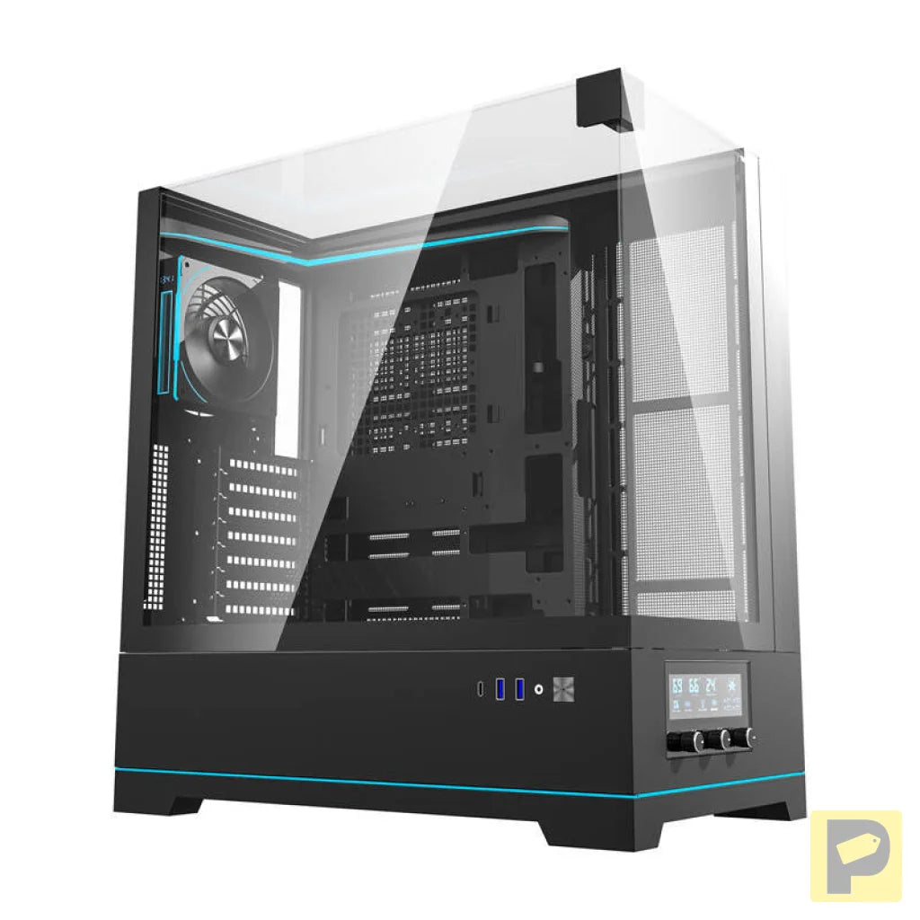 Darkflash DY450 PRO computer case (black) + 1 fan
