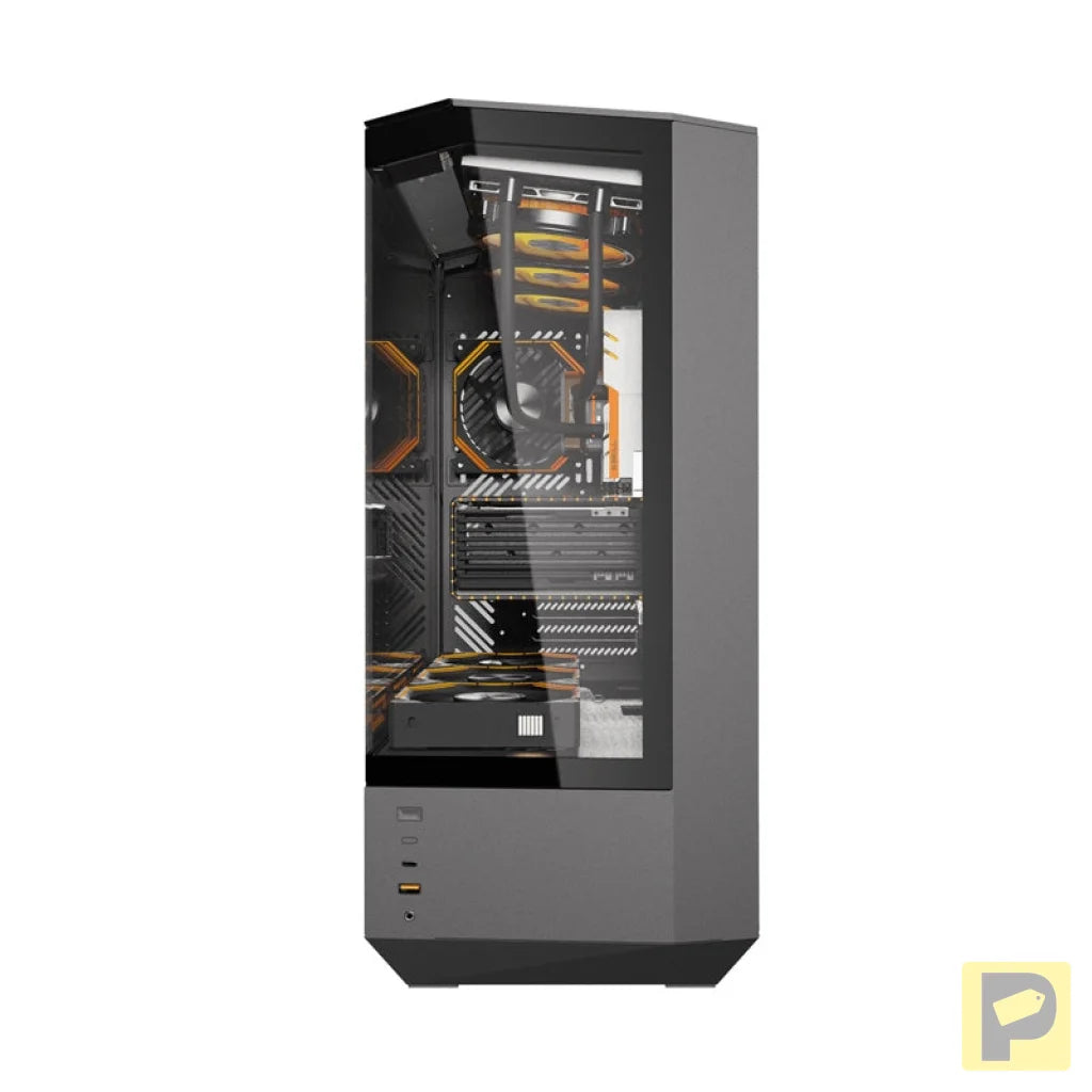 Darkflash DY460 computer case (Black) + 4 ARGB fans