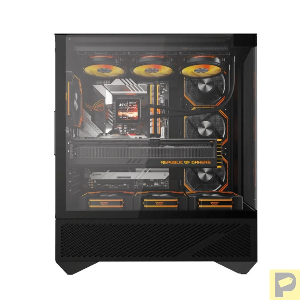 Darkflash DY460 computer case (Black) + 4 ARGB fans