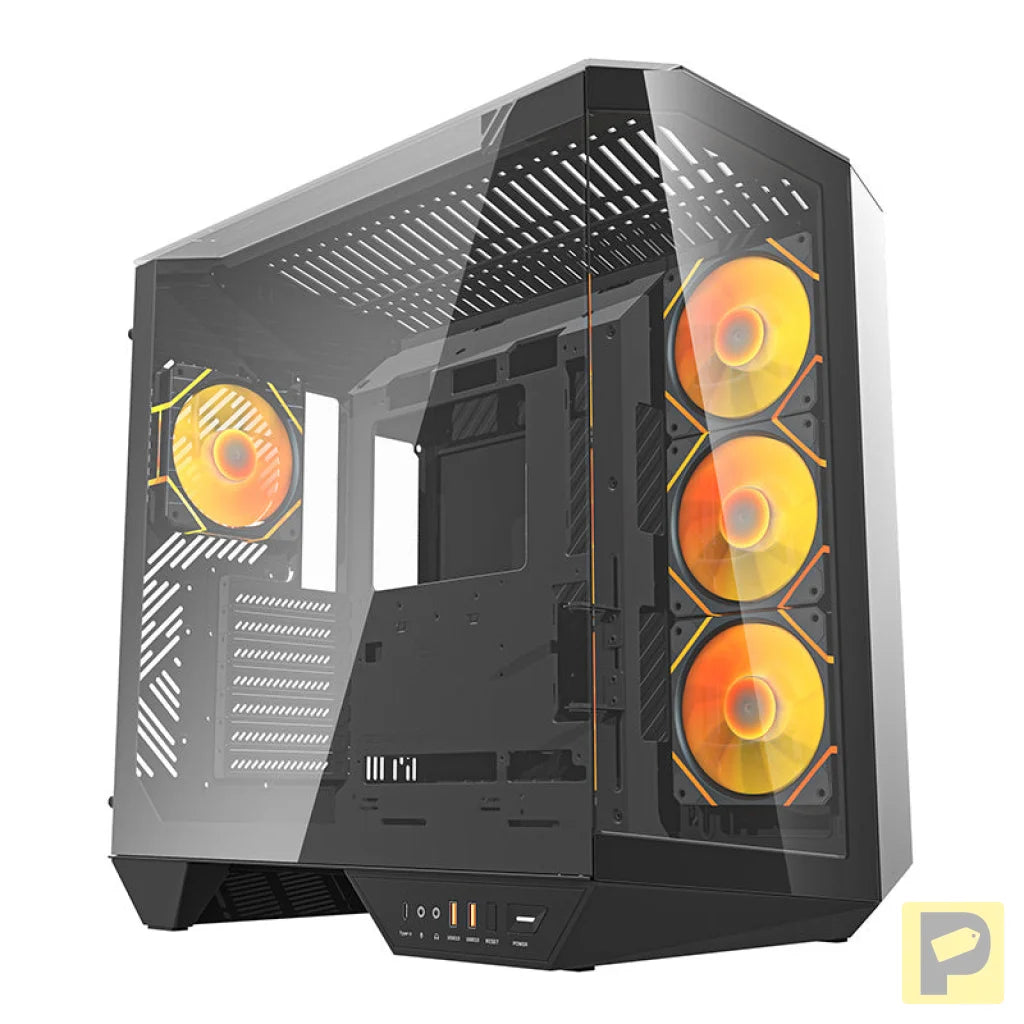 Darkflash DY470 computer case (black) + 4 fans + GPU bracket