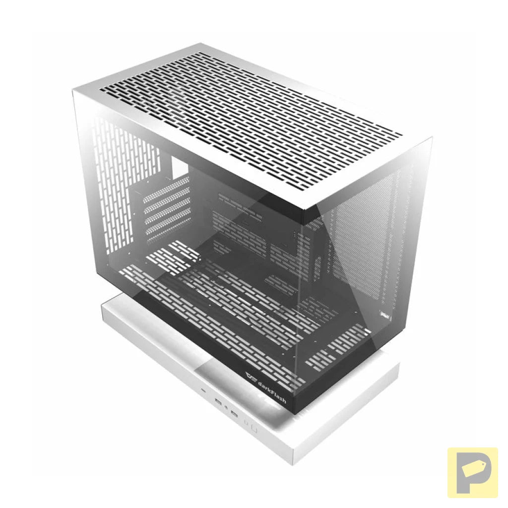 Darkflash F1 computer case (White) + 6 ARGB fans