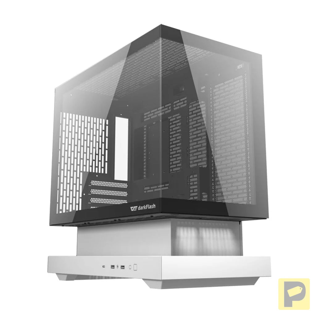 Darkflash F1 computer case (White) + 6 ARGB fans