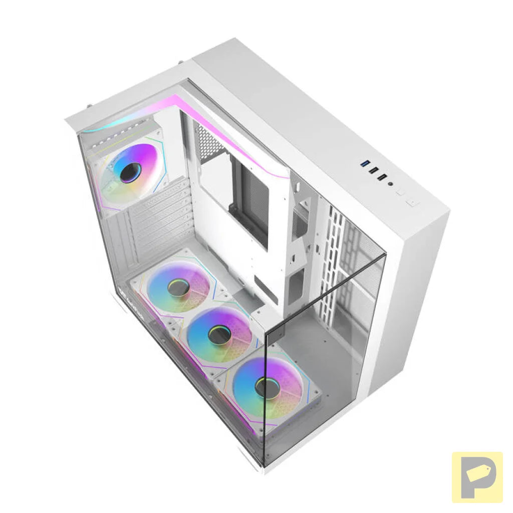 Darkflash TH285 computer case (white) + 4 fans