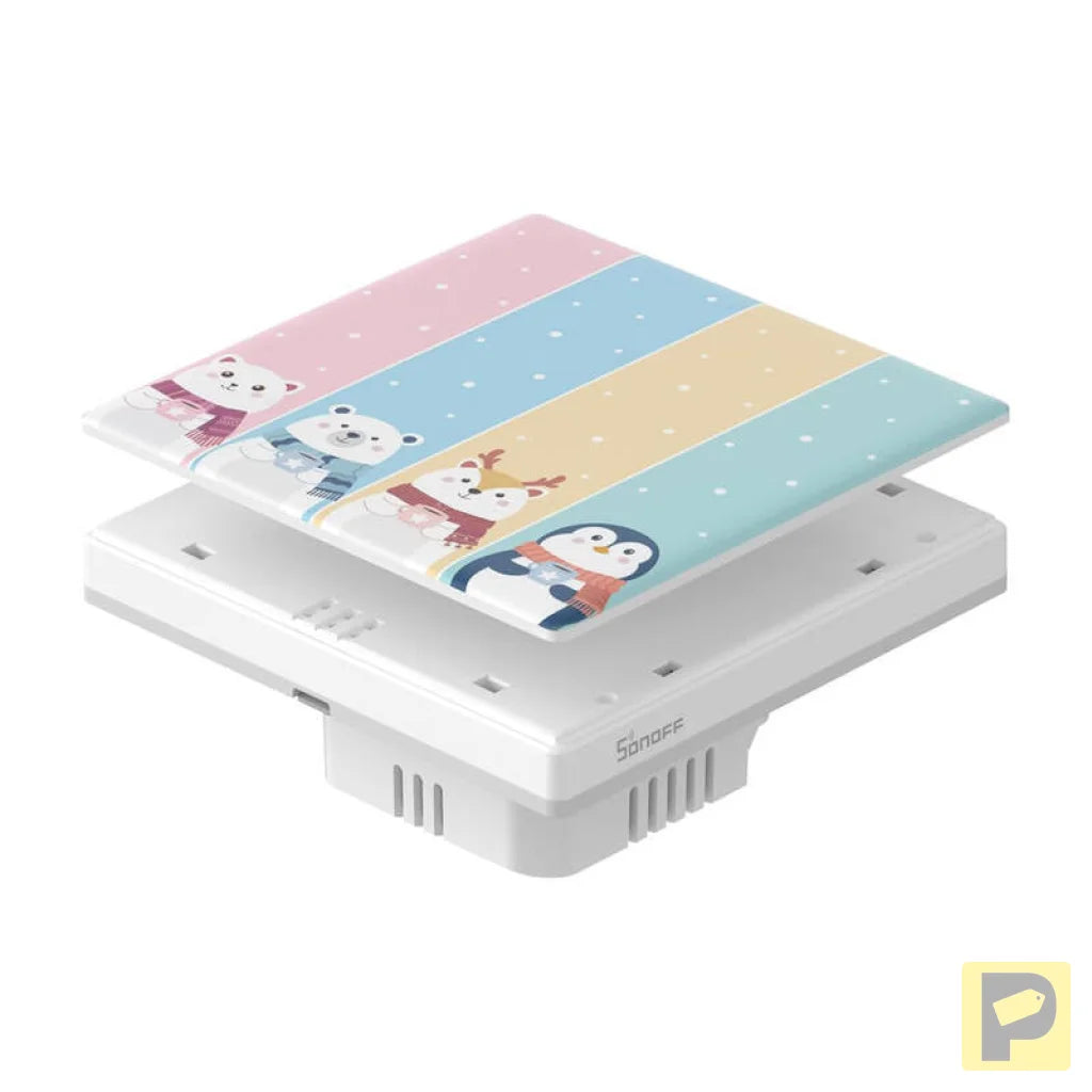 Decorative cover / cap for the T5 SONOFF Cartoon 4C touch switch.