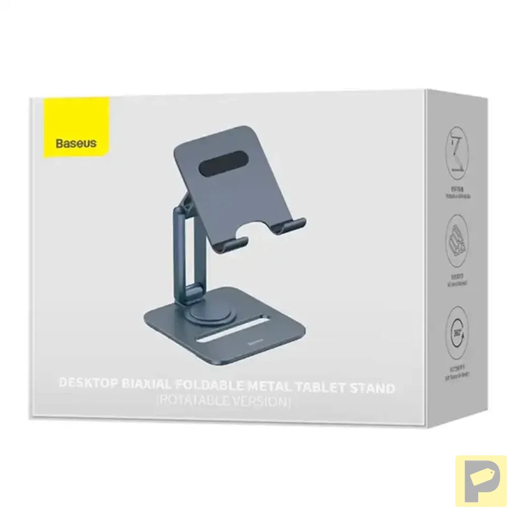 Desktop Biaxial Foldable Metal Stand Baseus (for Tablets) Space Grey