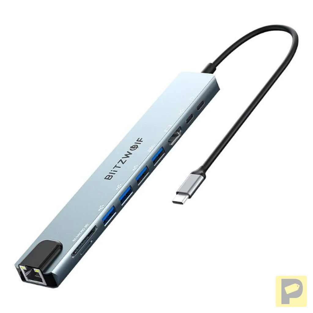 Docking Station Blitzwolf BW-TH5 10in1 USB-C (silver)