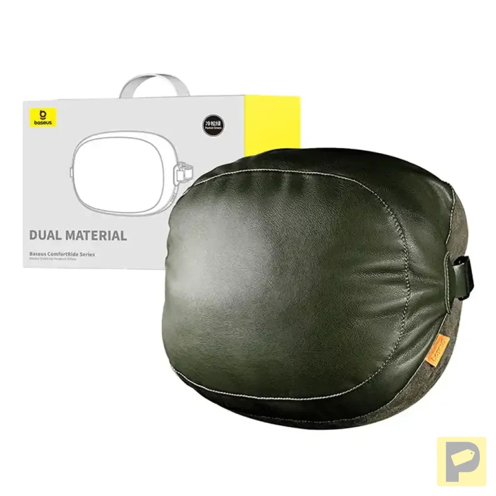 Double sided Car Headrest Mounted Pillow Baseus Comfort Ride (green)