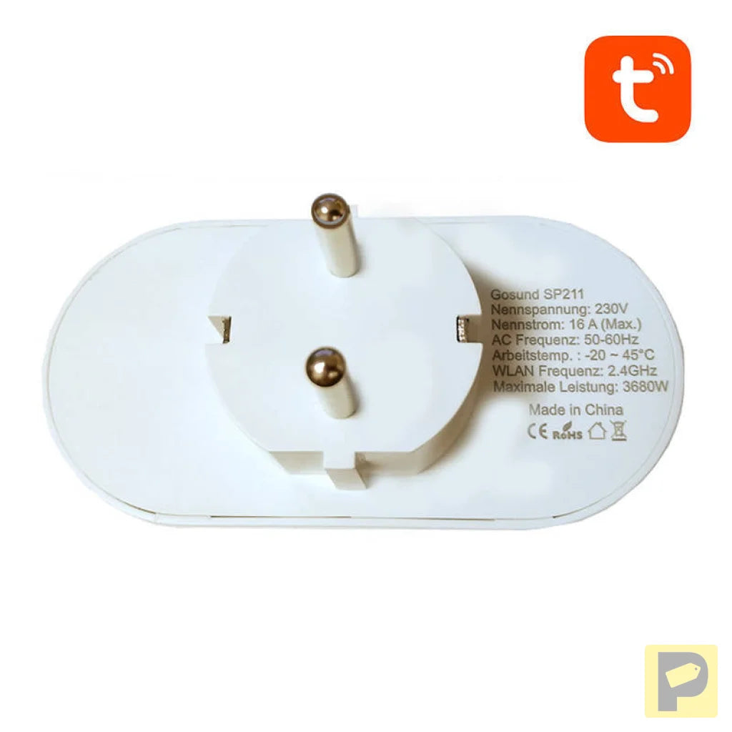 Dual smart plug WiFi Gosund SP211 3500W, Tuya