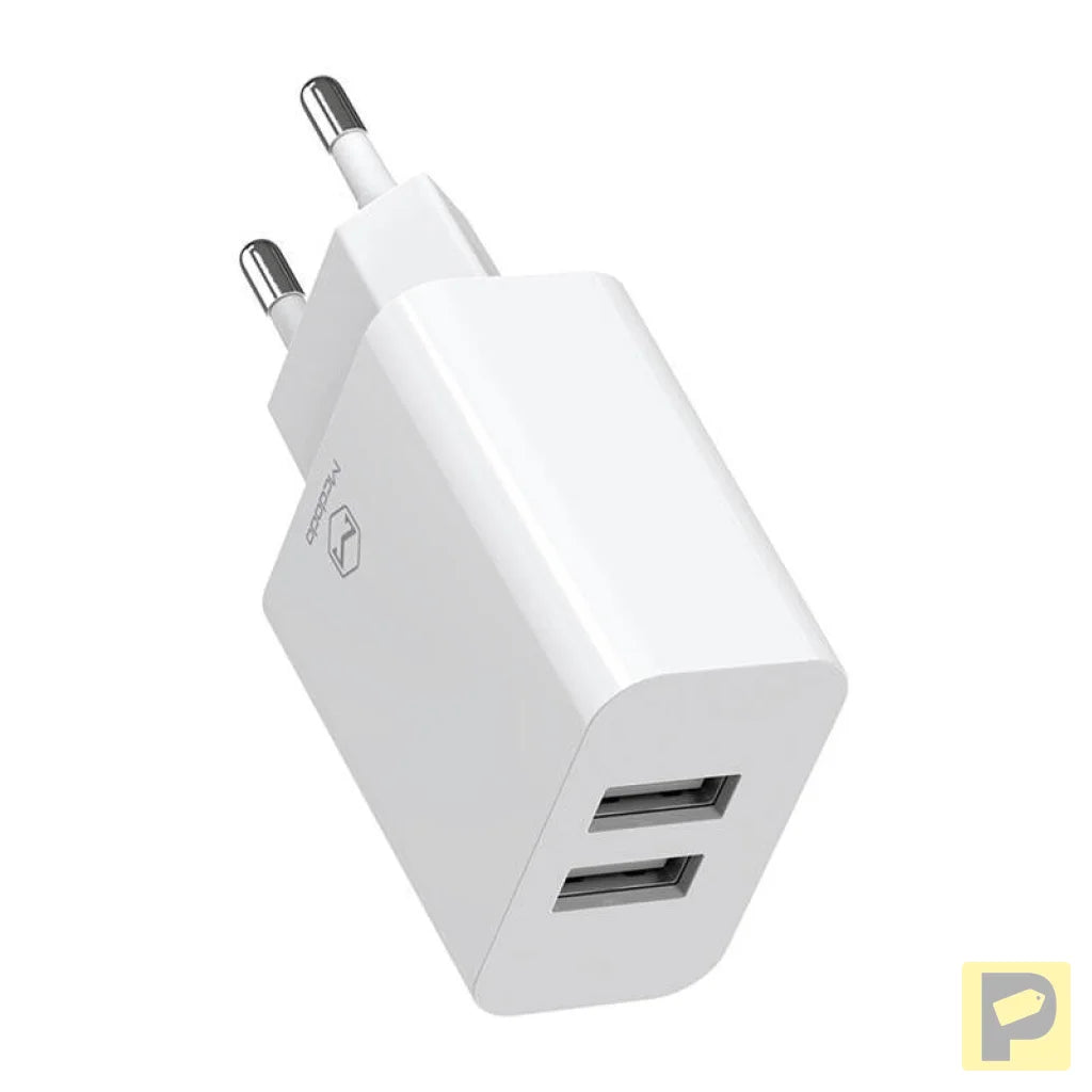 Dual USB charger Mcdodo CH-6720 (EU) Lightning 1m Travel set (white)