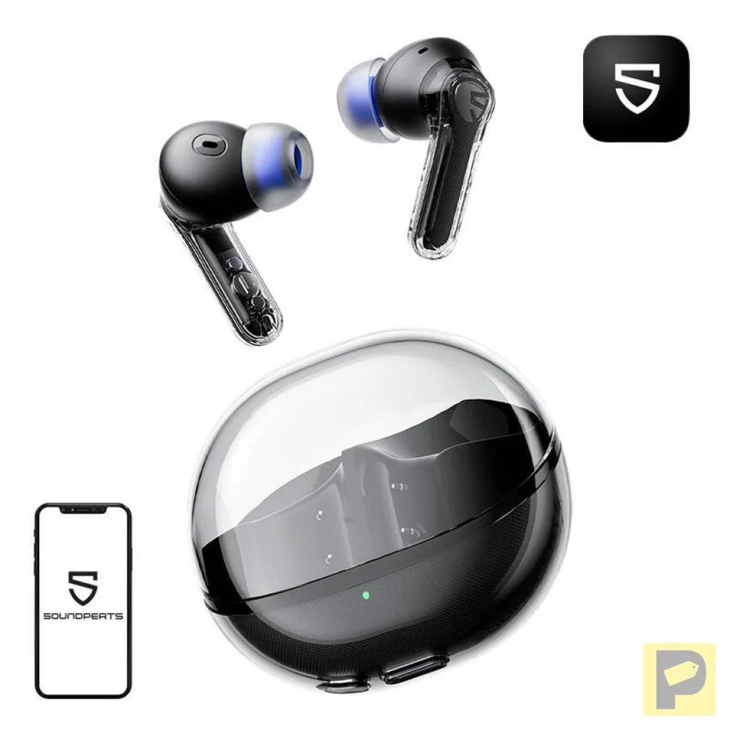 Earphones Soundpeats Clear (black)