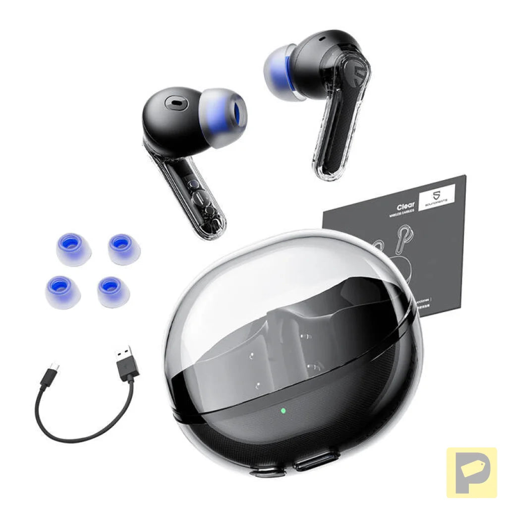 Earphones Soundpeats Clear (black)
