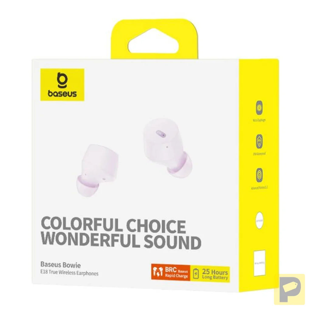 Earphones TWS Baseus Bowie E18 (purple)