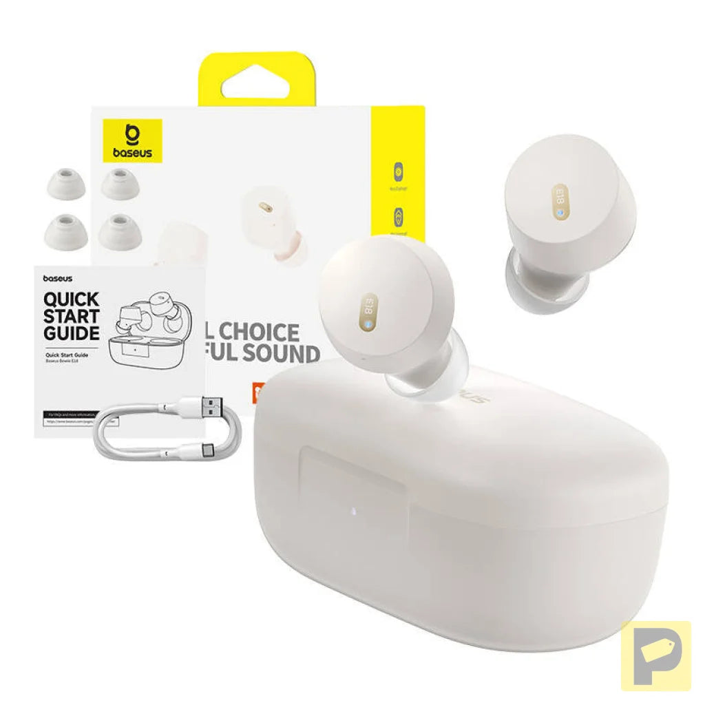 Earphones TWS Baseus Bowie E18 (white)