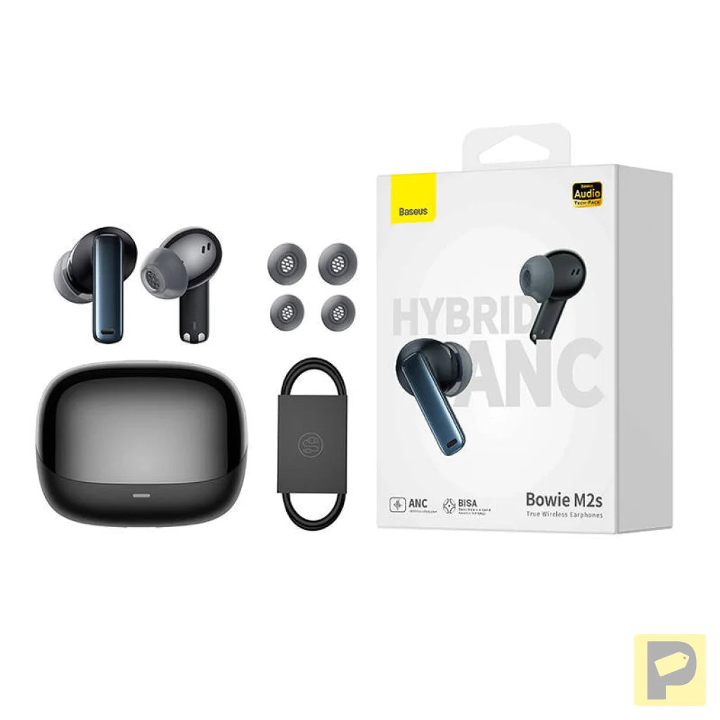 Earphones TWS Baseus Bowie M2s (black)