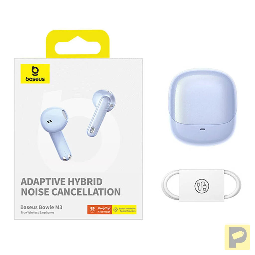 Earphones TWS Baseus Bowie M3 (blue)