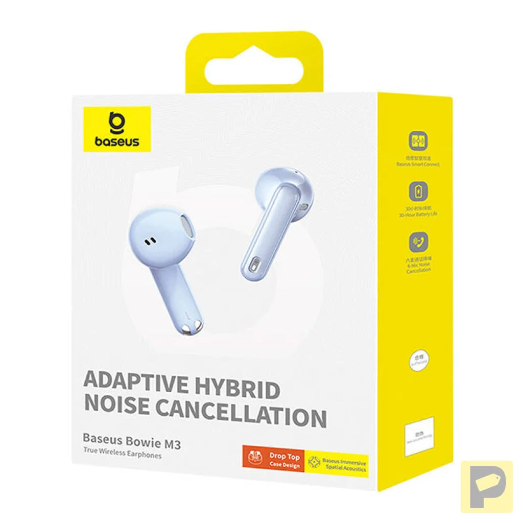 Earphones TWS Baseus Bowie M3 (blue)