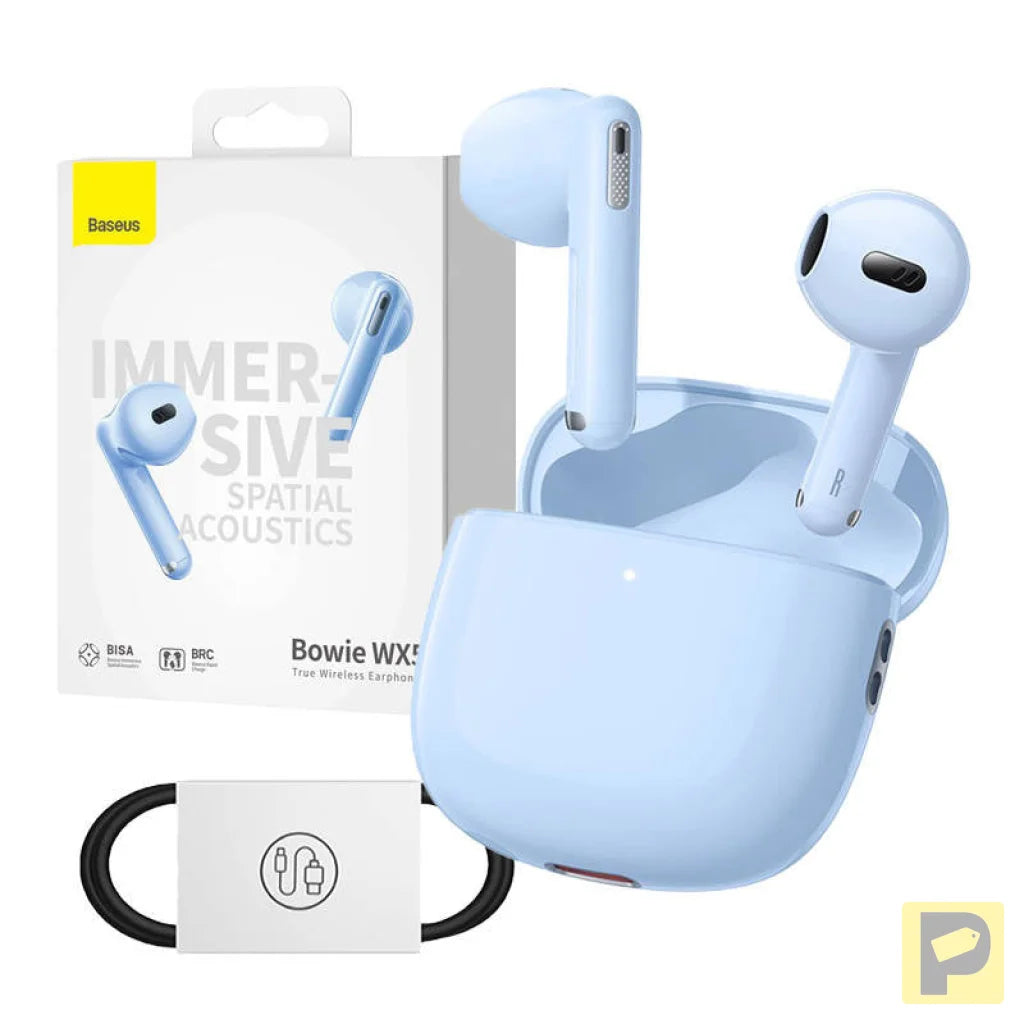 Earphones TWS Baseus Bowie WX5 (blue)
