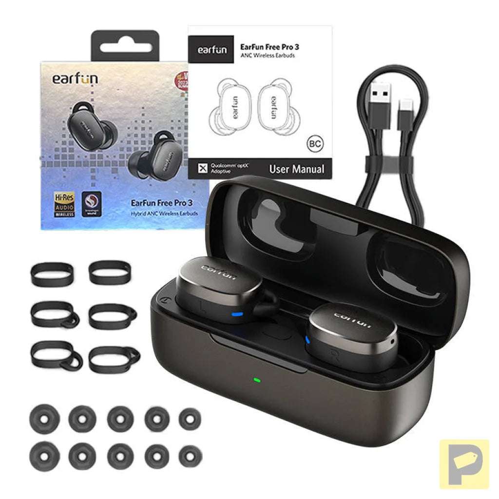 Earphones TWS EarFun Free Pro 3, ANC (black)