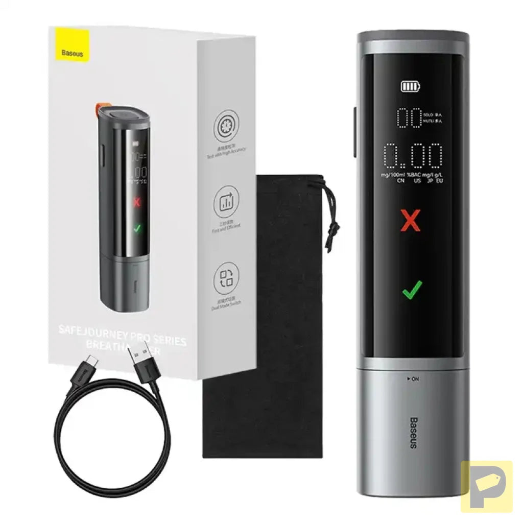 Electronic Breathalyzer Baseus SafeJourney Pro (Grey)