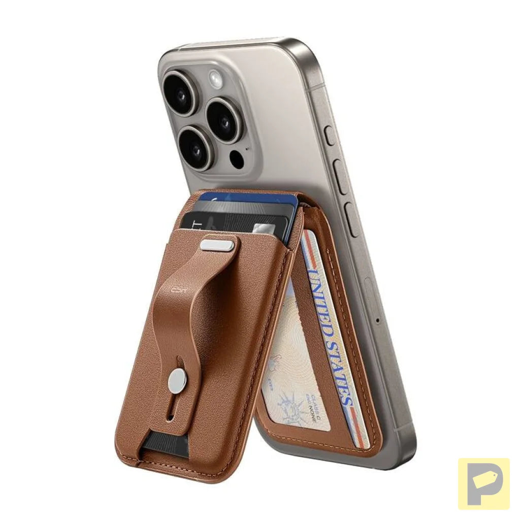 ESR magnetic wallet with stand function (brown)