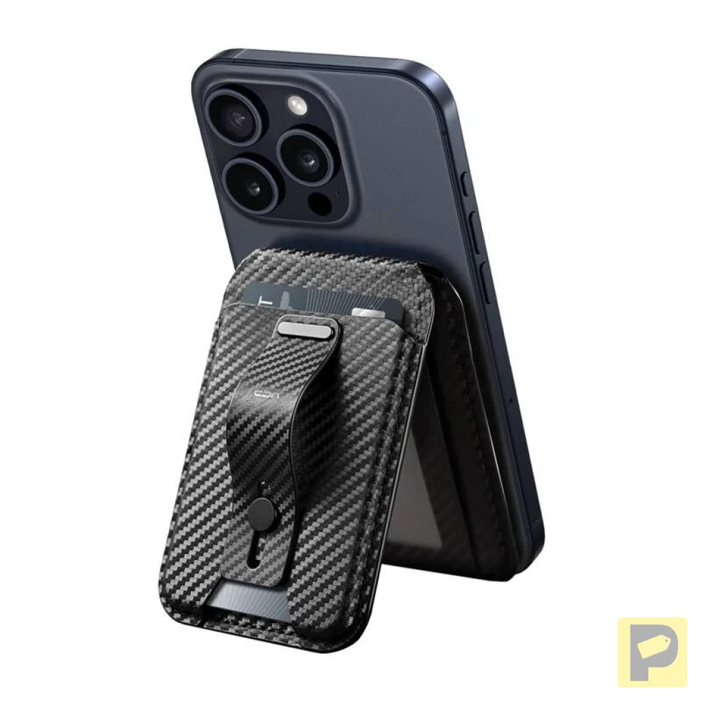 ESR magnetic wallet with stand function (carbon fiber)