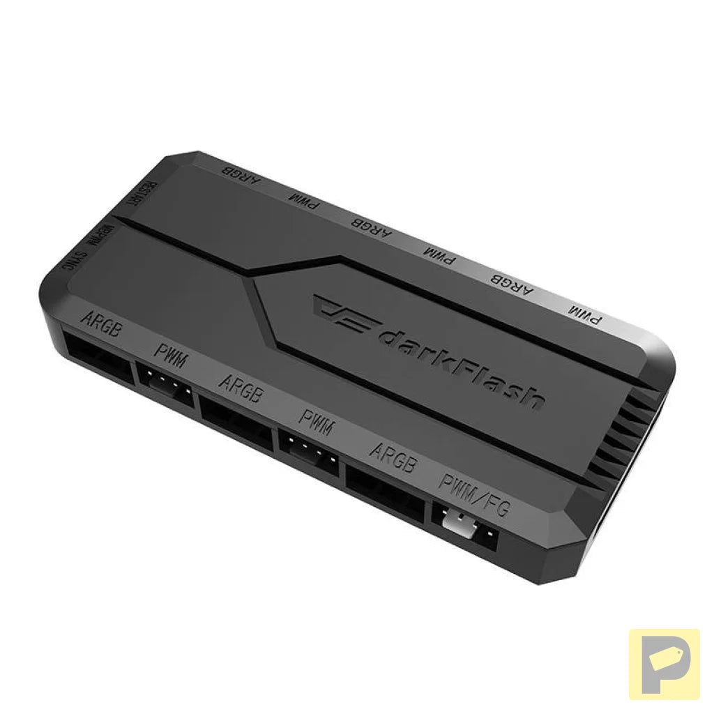 Fan control box for computer Darkflash RC2 RGB PWM + remote controller (black)