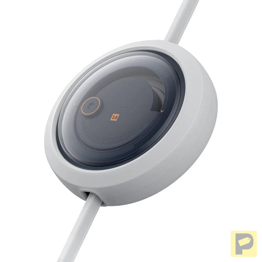 Fast Charging Cable 3in1 Baseus Free2Draw, USB to micro USB+USB-C+Lightning, 3.5A, 1.1m (white)