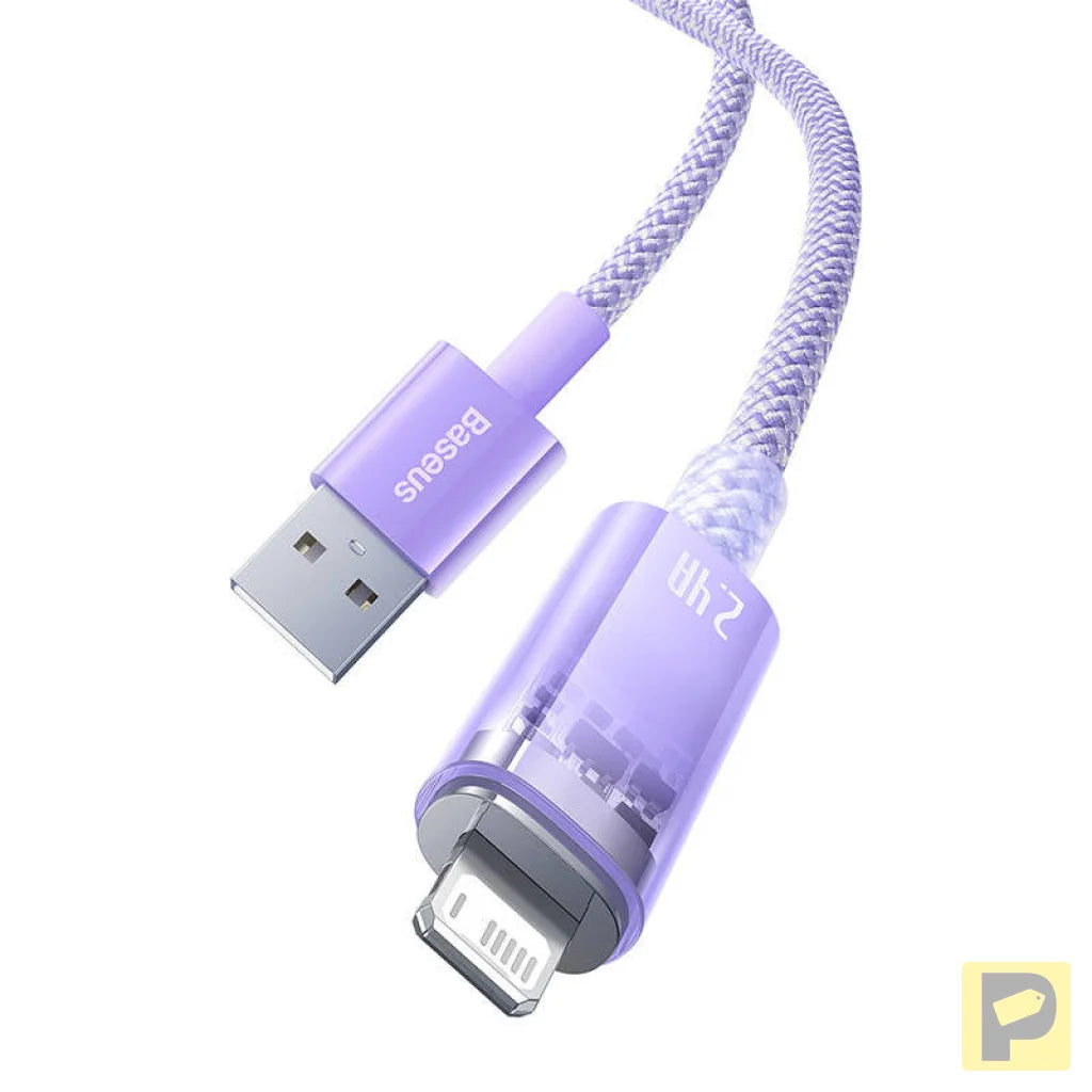Fast Charging cable Baseus USB-A to Lightning Explorer Series 1m 2.4A (purple)
