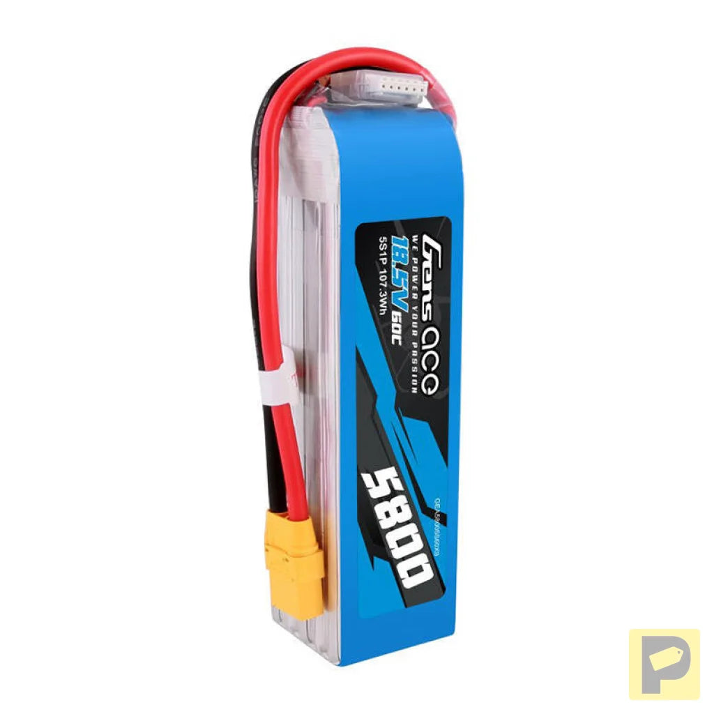 Gens ace 5800mAh 60C 18.5V 5S1P Lipo Battery Pack with XT90 plug