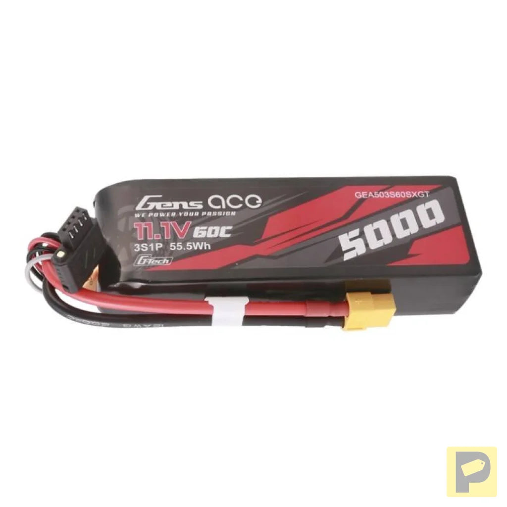 Gens ace G-Tech 5000mAh 11.1V 60C 3S1P Lipo With XT60 Plug