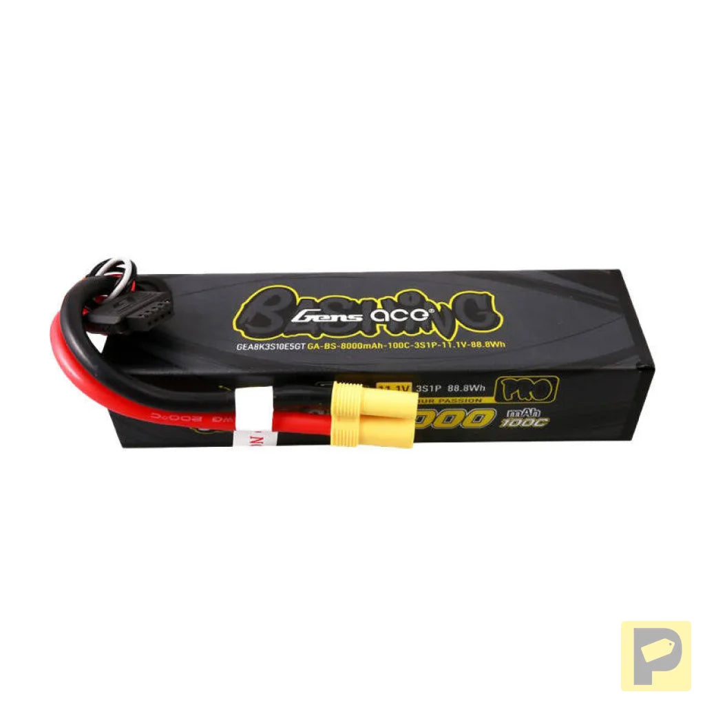 Gens ace G-Tech 8000mAh 11.1V 100C 3S1P Lipo Battery Pack with EC5-Bashing Series