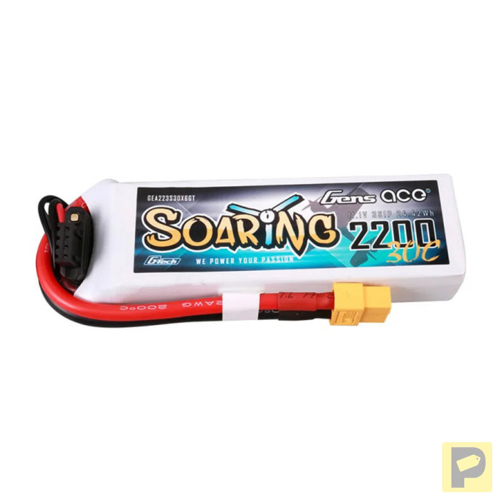 Gens ace G-Tech Soaring 2200mAh 11.1V 30C 3S1P Lipo Batte
