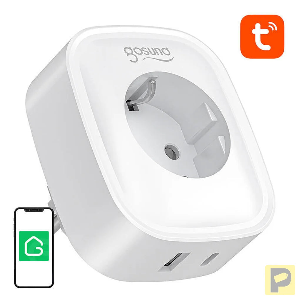 Gosund SP6 16A USB-C 20W Tuya smart WiFi/Bluetooth socket