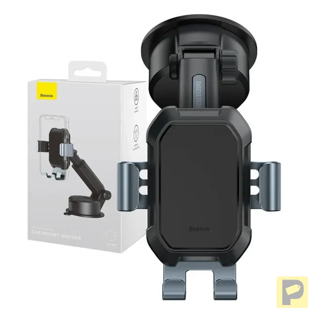 Gravity car mount for Baseus Tank phone with suction cup (black)