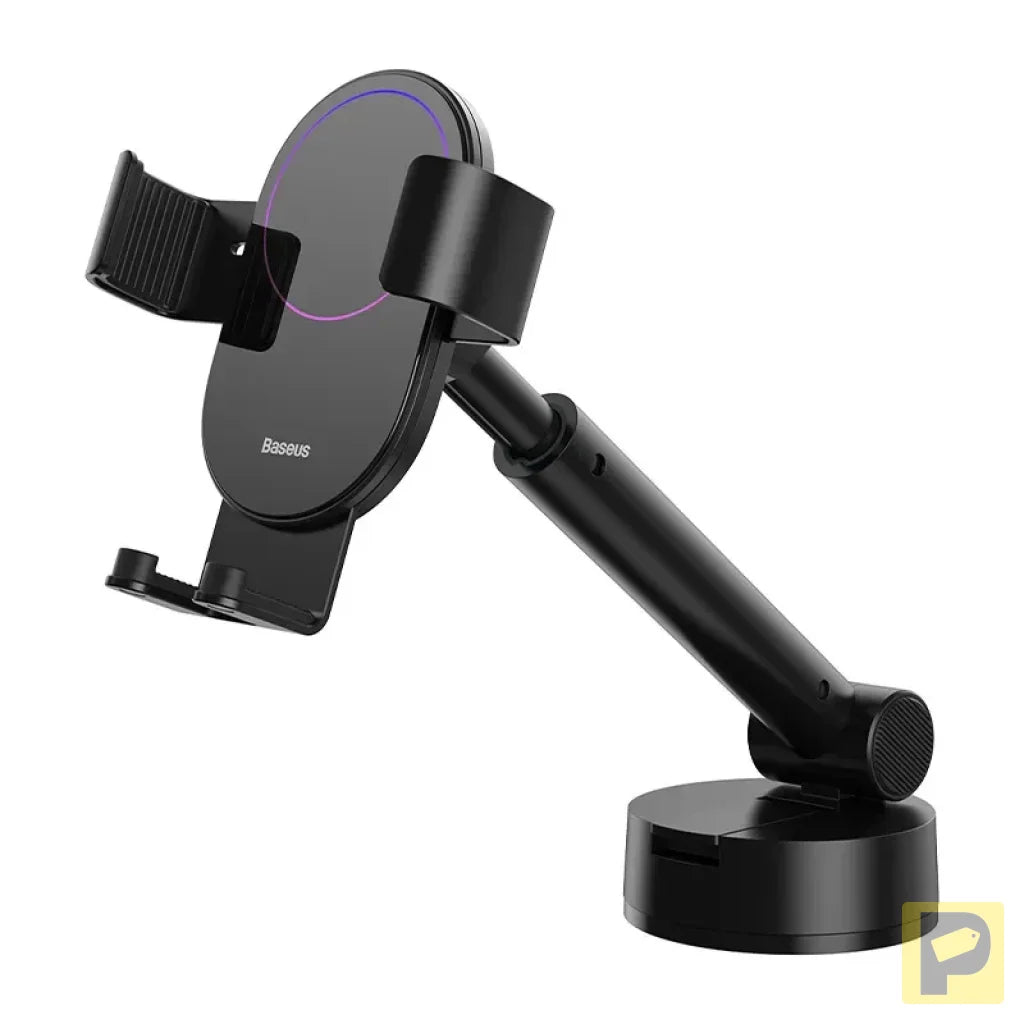 Gravity car mount for Baseus Tank phone with suction cup (black)
