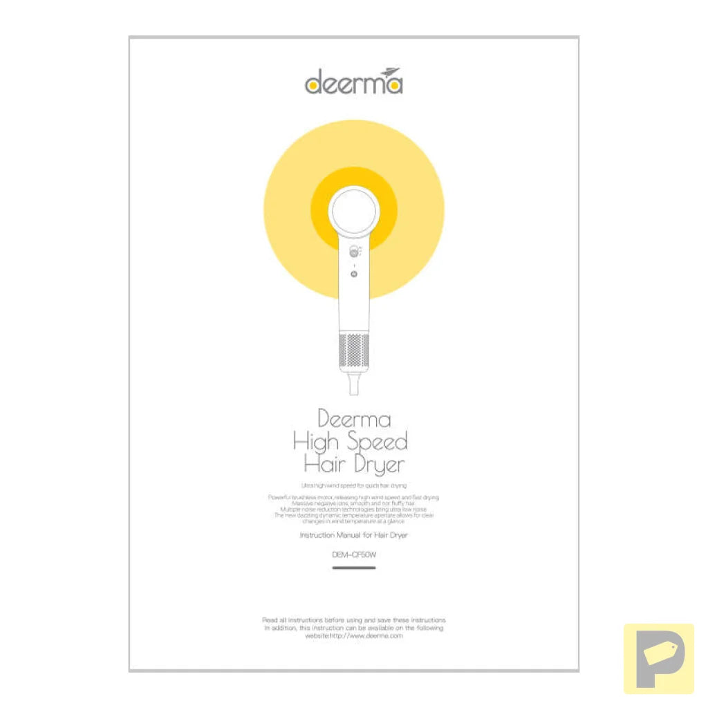 Hair Dryer Deerma DEM-CF50W (pink)