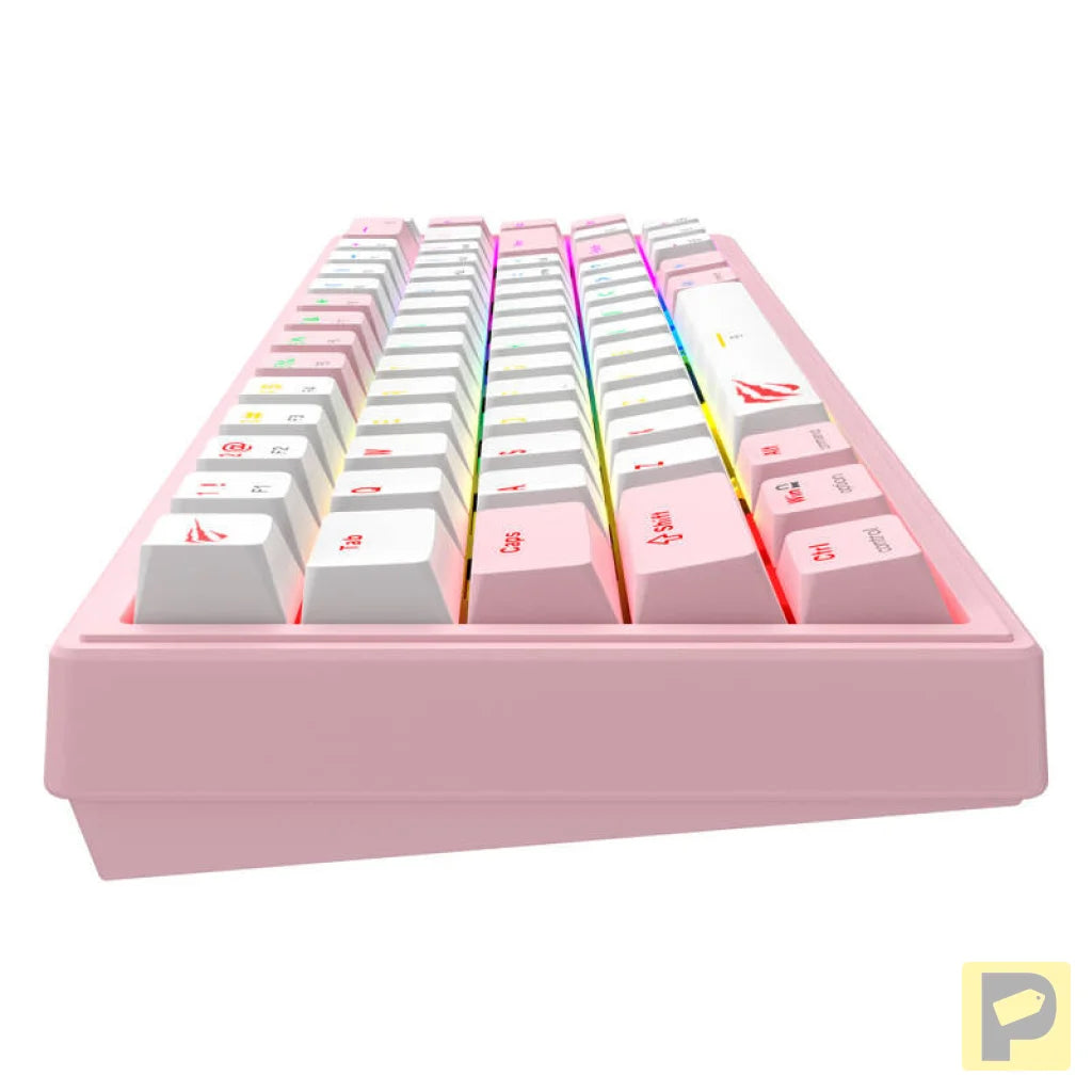 Havit KB874L RGB (pink and white) mechanical gaming keyboard (QWERTY)