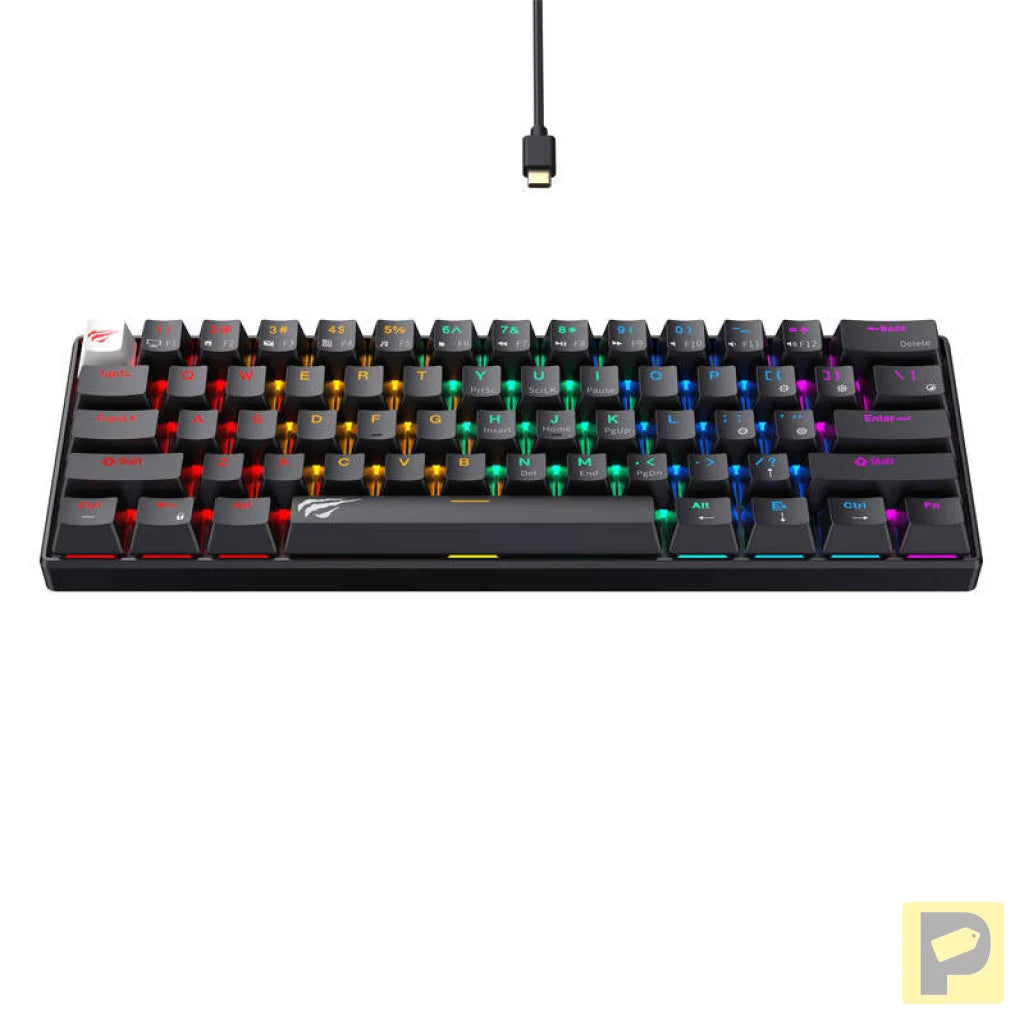 Havit KB903L wired mechanical / gaming RGB keyboard (black) (QWERTY)