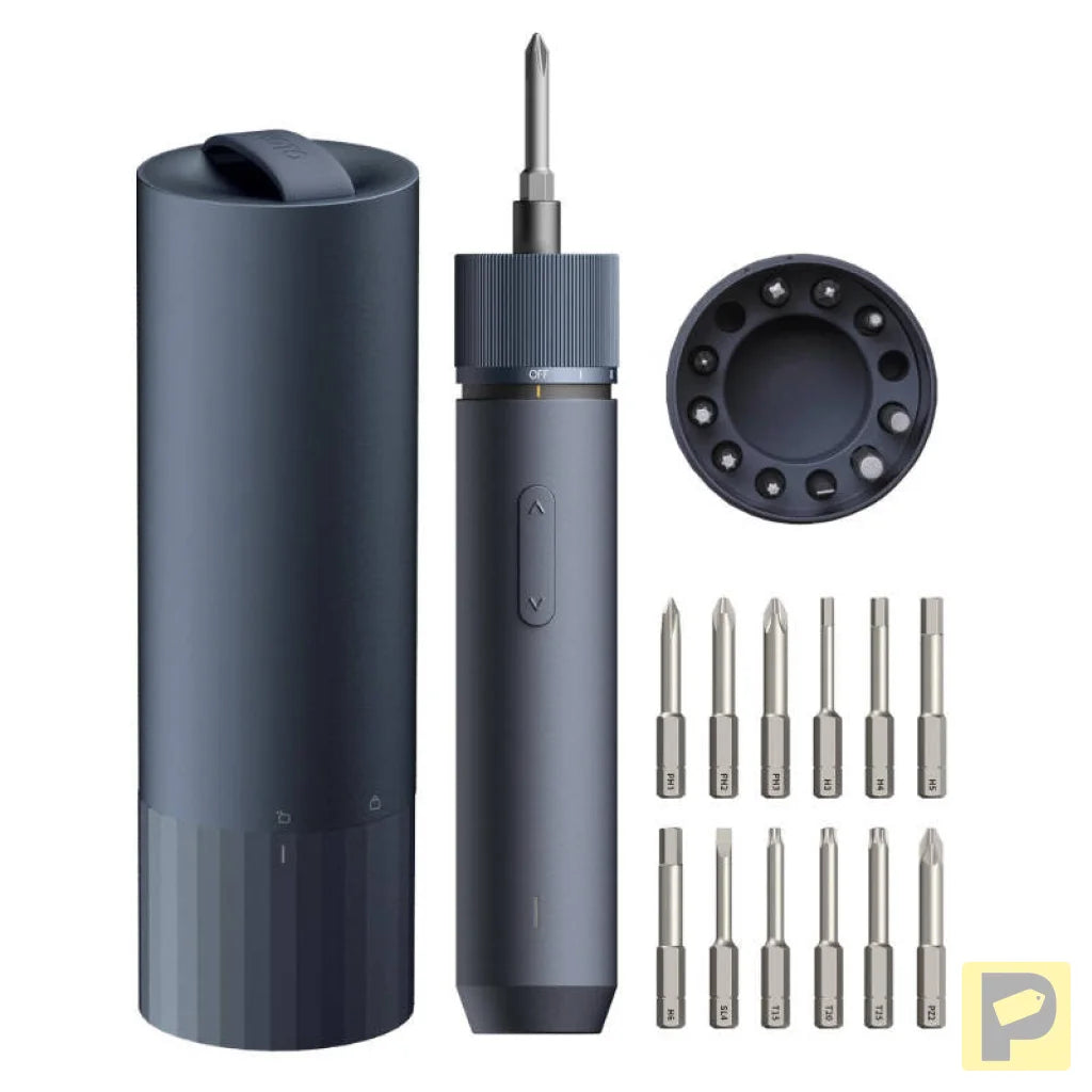 HOTO QWLSD001 cordless precision screwdriver + bit set (blue)