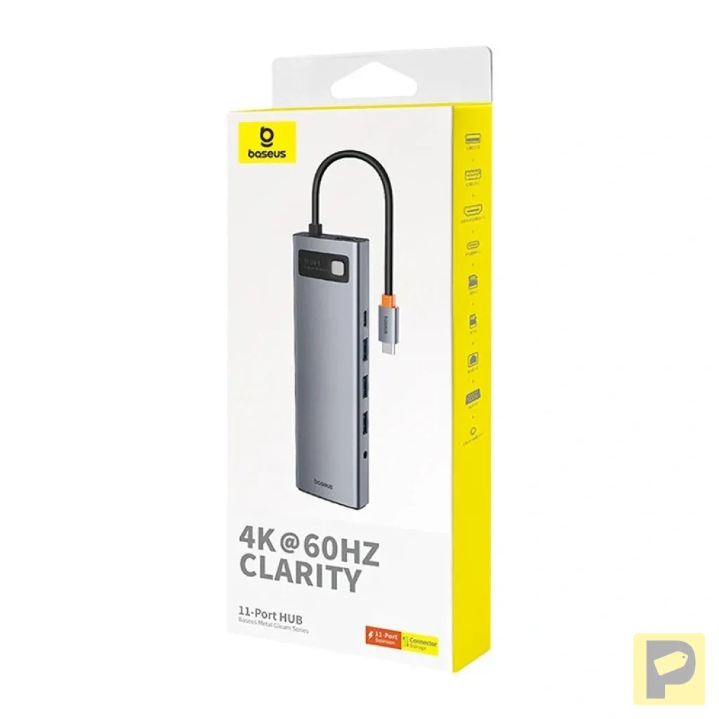Hub 11in1 Baseus StarJoy Metal Glam Series, USB-C to HDMI +VGA + 3 x USB 3.0 + USB 2.0+USB-C PD + RJ45 + SD/TF +3,5mm