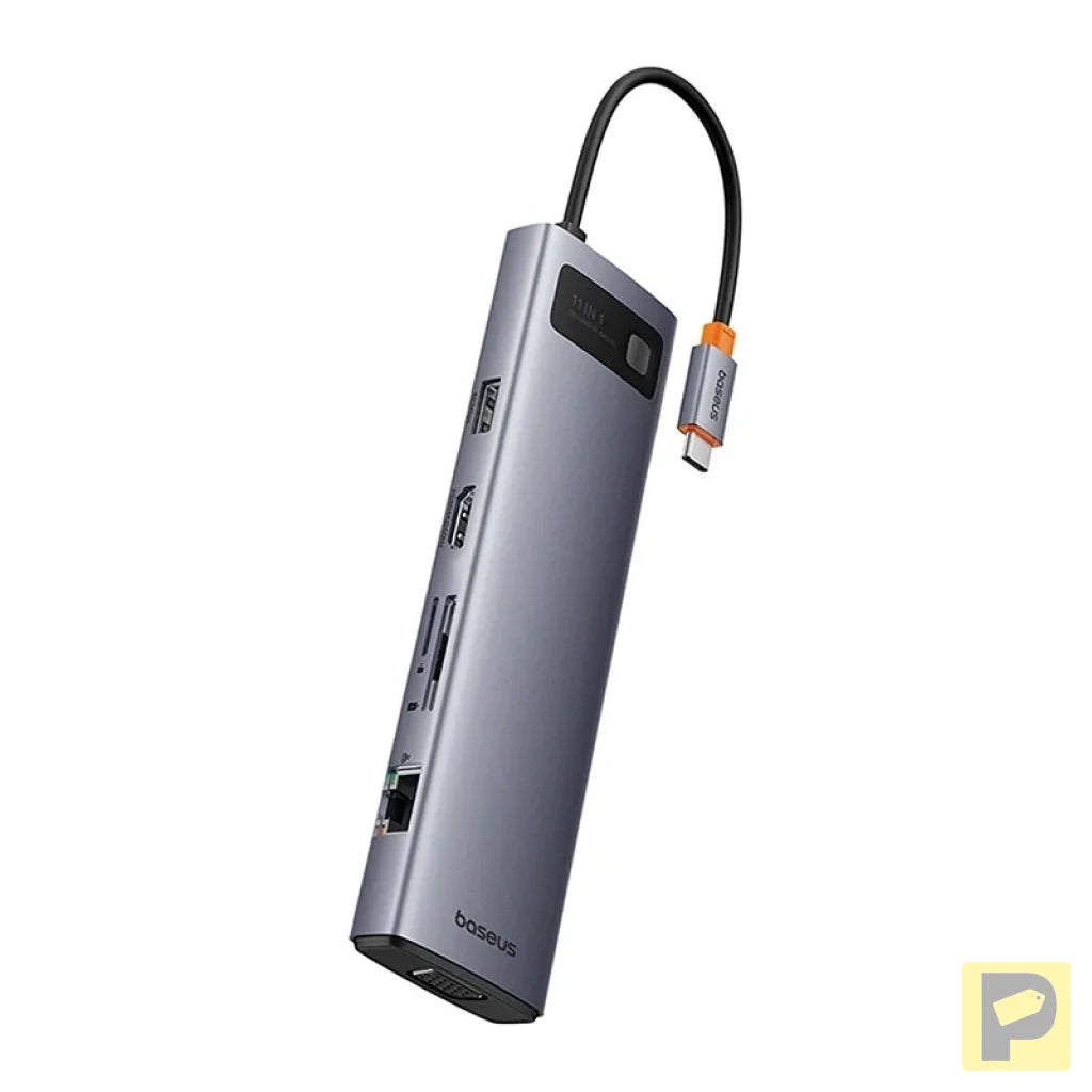 Hub 11in1 Baseus StarJoy Metal Glam Series, USB-C to HDMI +VGA + 3 x USB 3.0 + USB 2.0+USB-C PD + RJ45 + SD/TF +3,5mm