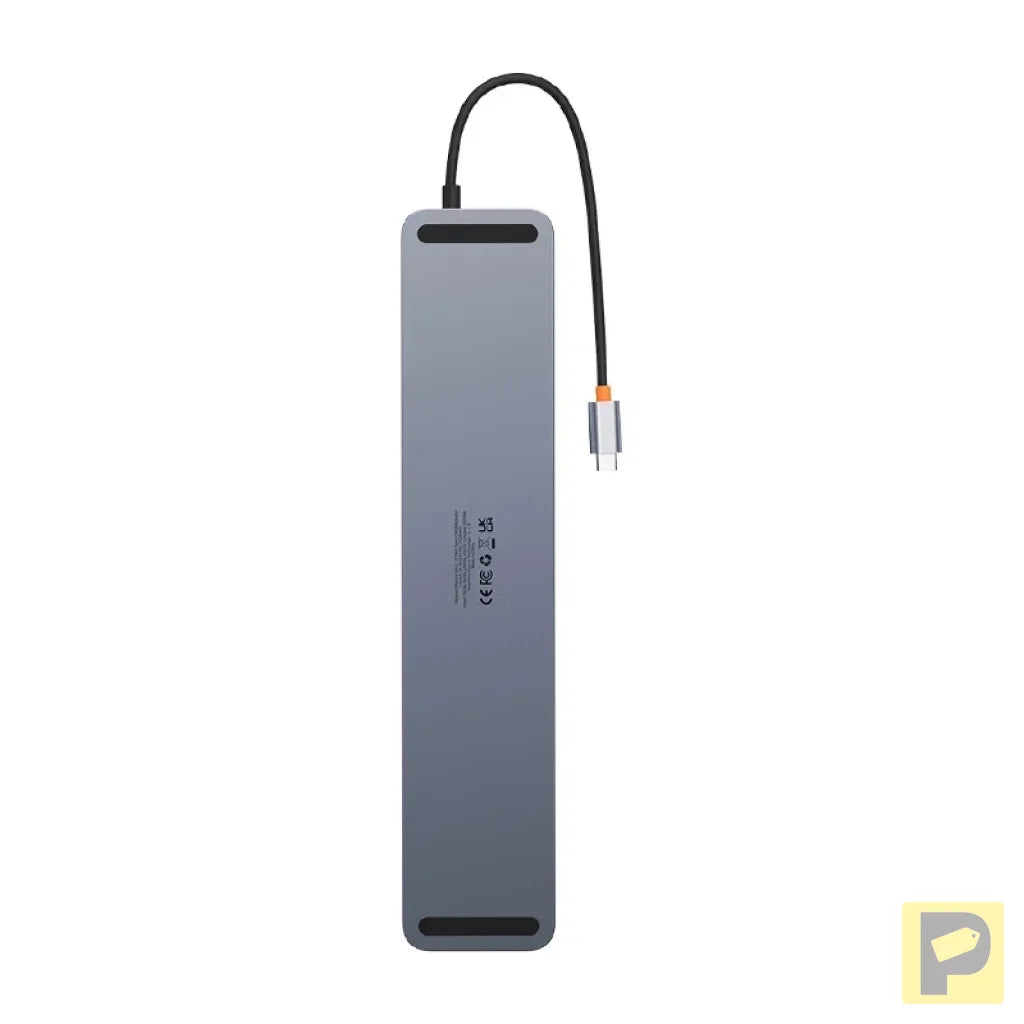 Hub 12w1 Baseus EliteJoy Gen2 series USB-C do 2xHDMI+ 3xUSB 3.0+ PD+ DP+ SD/TF+ RJ45+Type-C+ 3.5mm (dark grey)