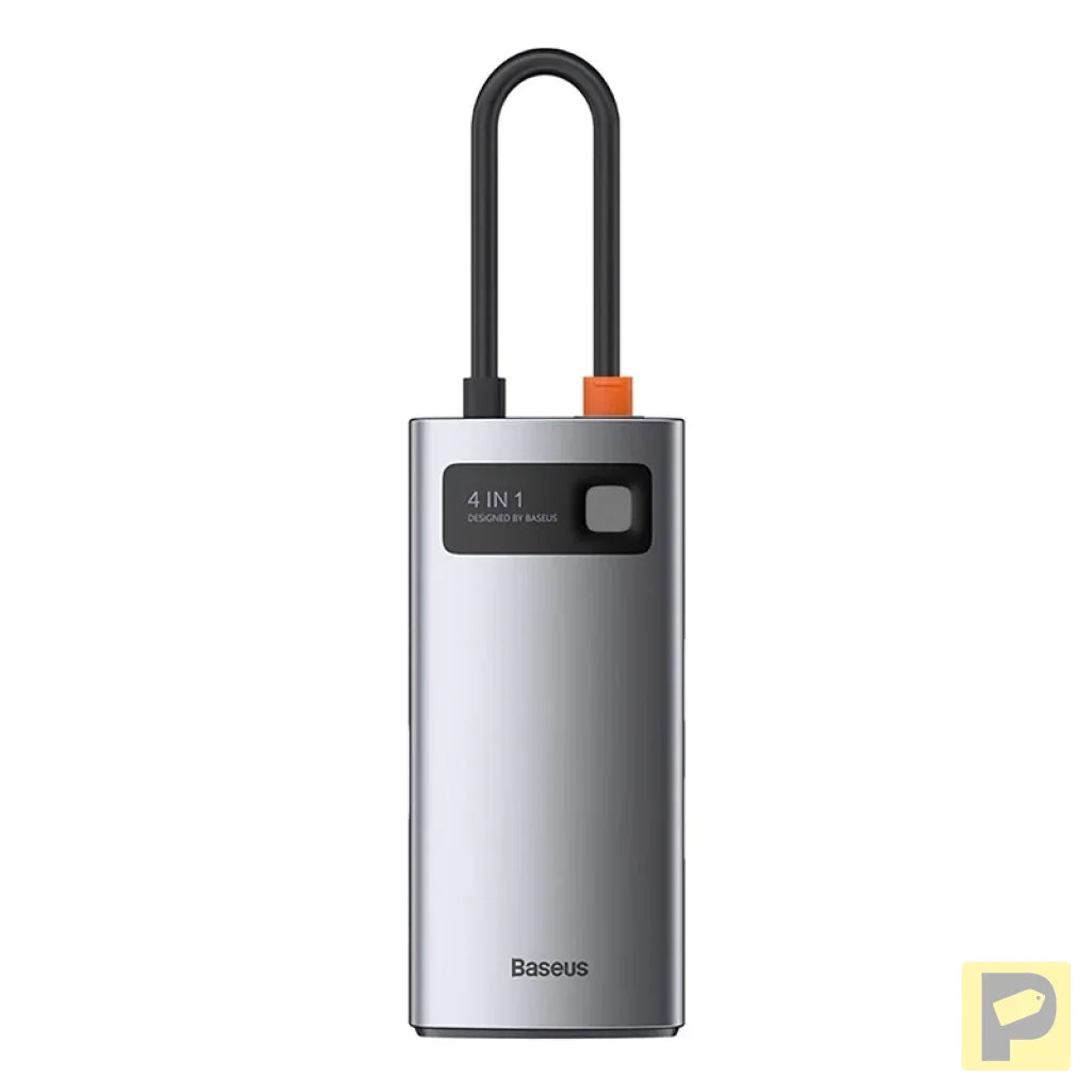 Hub 4in1 Baseus Metal Gleam Series, USB-C to USB 3.0 + USB 2.0 + HDMI + USB-C PD