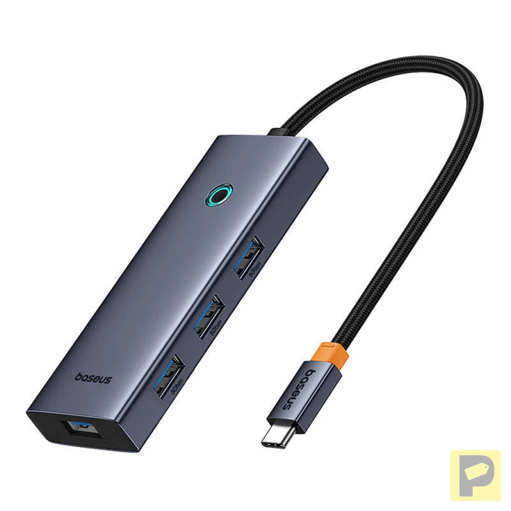 Hub 5in1 Baseus UltraJoy 5-Port (4xUSB 3.0,  PD) grey