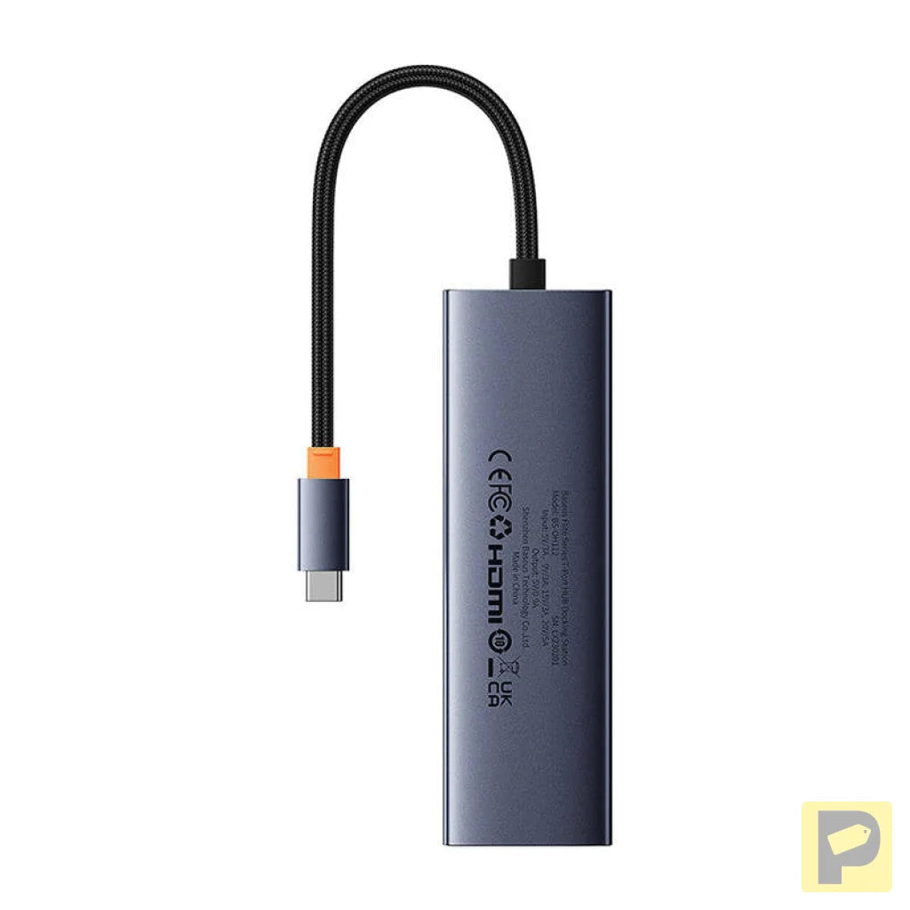 Hub 7w1 Baseus UltraJoy 7-Port ( USB-C to 1xHDMI4K@30Hz + 2xUSB 3.0 + 1xPD +RJ45 + SD/TF3.0)