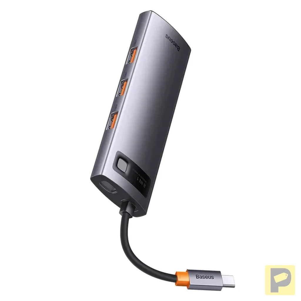 Hub 8in1 Baseus StarJoy Series, USB-C to 3x USB 3.1 + HDMI + USB-C PD + RJ45 + microSD/SD